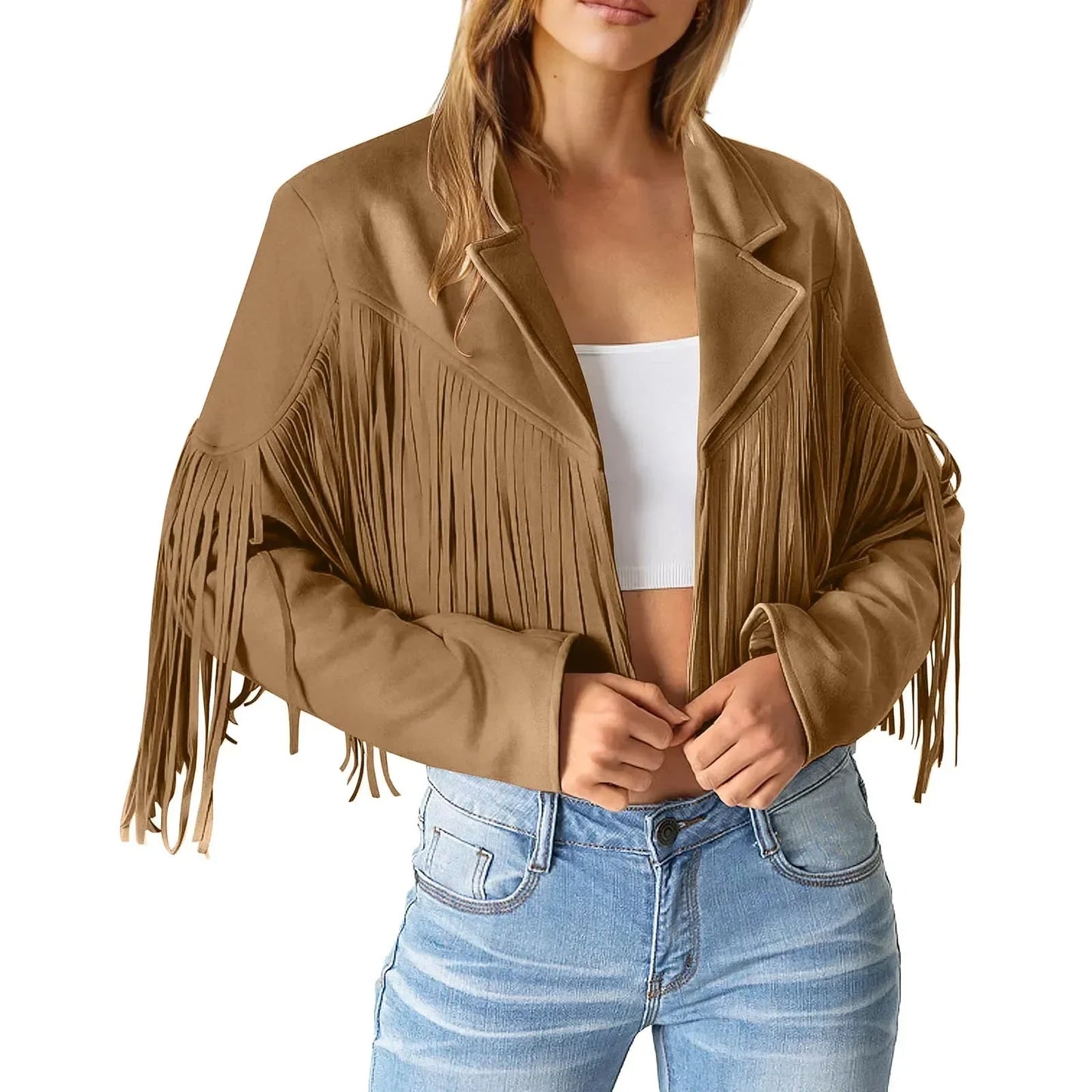 Frauenjacke mit Fransen Chic Design