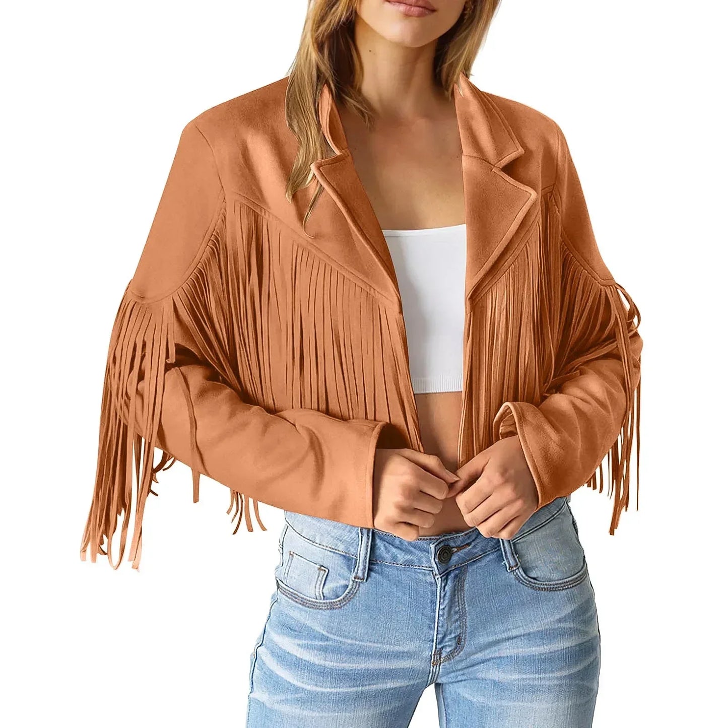 Frauenjacke mit Fransen Chic Design