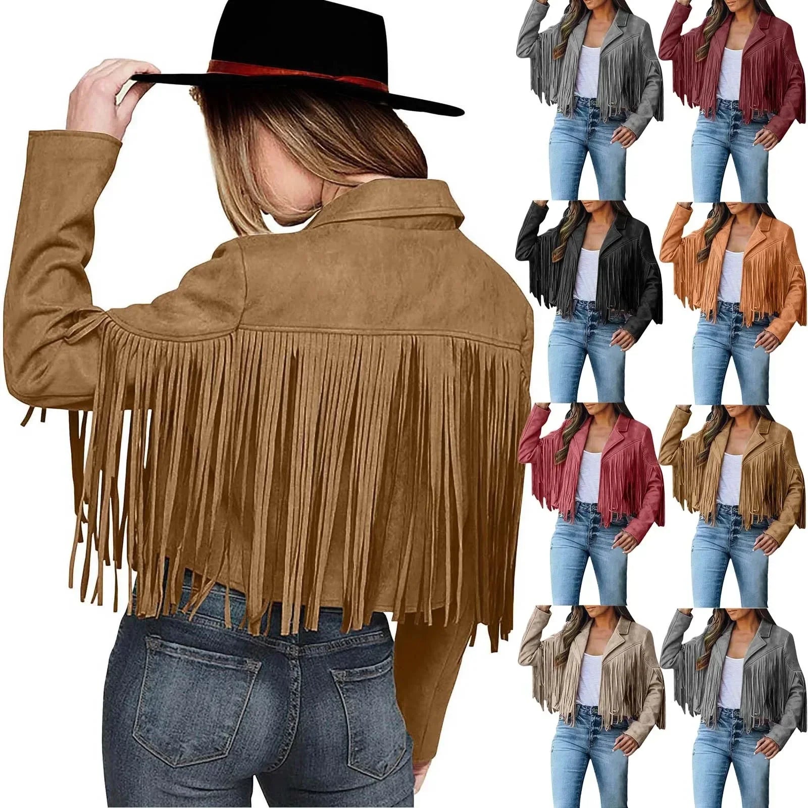 Frauenjacke mit Fransen Chic Design - IdealeKleiden