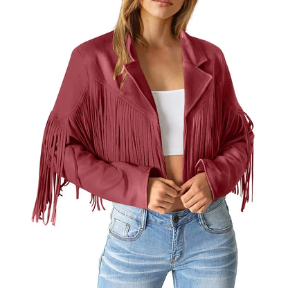 Frauenjacke mit Fransen Chic Design