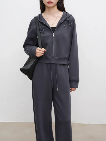 Damenschwarm Damen Sweater Set Cardigan Hose