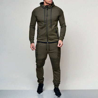 Sportliche Trainingshose mit Kapuze Baumwolle