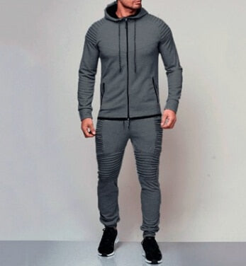 Sportliche Trainingshose mit Kapuze Baumwolle