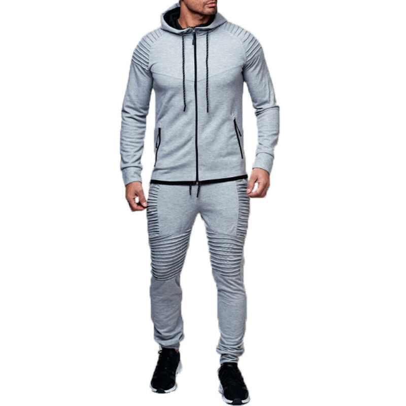 Sportliche Trainingshose mit Kapuze Baumwolle