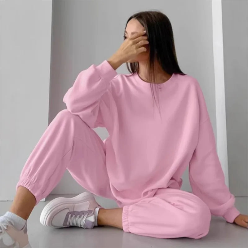 Elegantes Damen-Set mit Rundhalsausschnitt und Langarm - IdealeKleiden