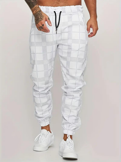 Bequeme Joggerhose Männer Karo Elastic