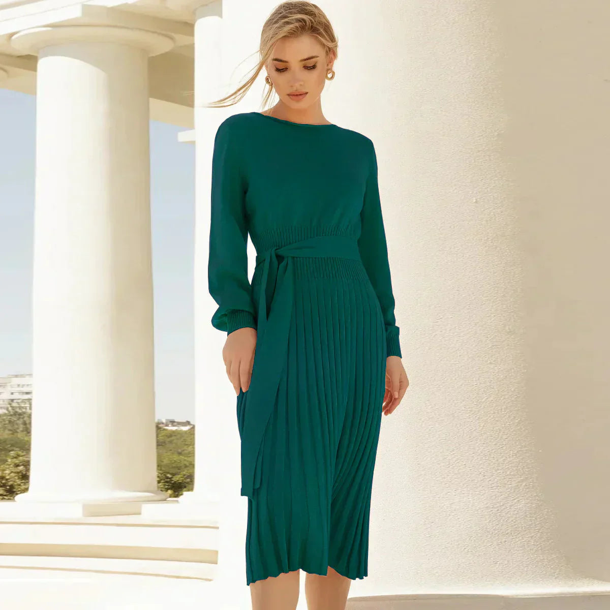 Elegantes Strickkleid Damen Modell