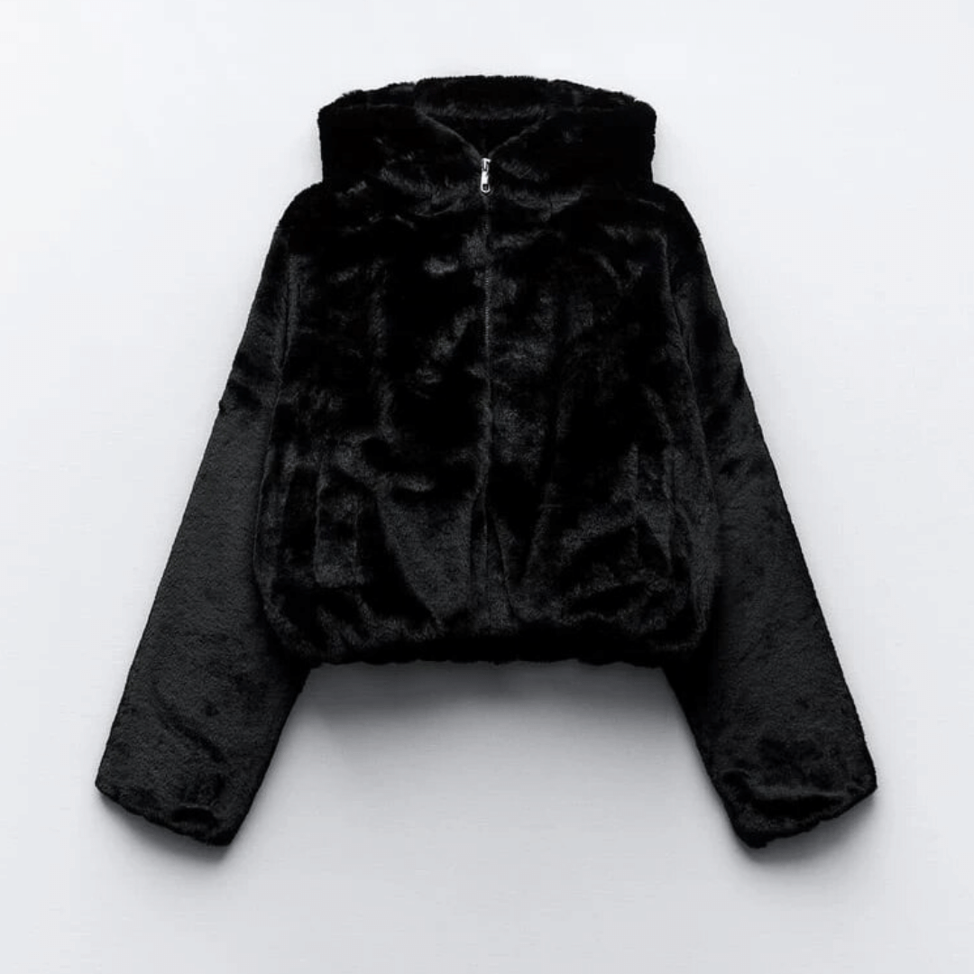 Damen Winterjacke Stilvoll Kunstleder