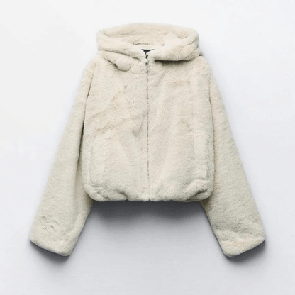 Damen Winterjacke Stilvoll Kunstleder