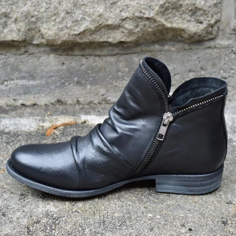 Damen Stiefeletten Bequem Mit Seitenreißverschluss