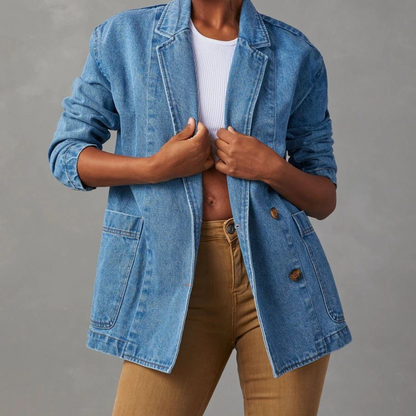 Damen Jeans Bequem Hüftlang