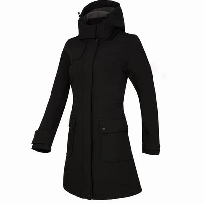 Damen Winterjacke Kapuze Reißverschluss Wasserdicht