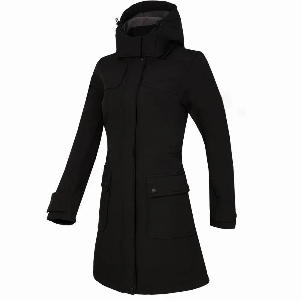 Wasserdichte Damen-Regenjacke Mit Kapuze Lang