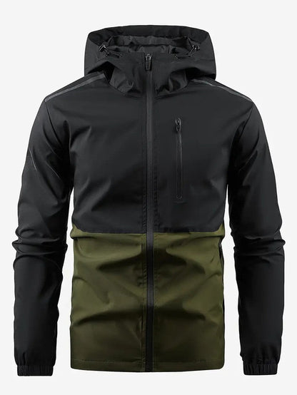 Herren Windbreaker Jacke Outdoor Sportlich Kapuze