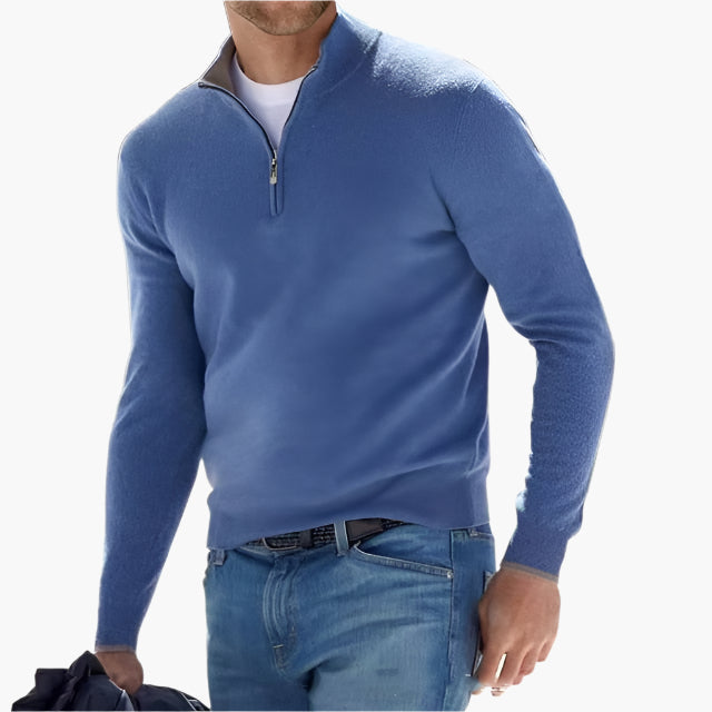 Eleganter Strickpullover mit Reißverschluss