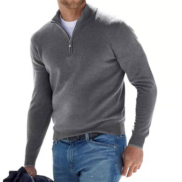 Herren Pullover V-Ausschnitt Modern Casual