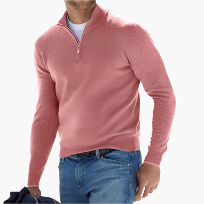 Eleganter Strickpullover mit Reißverschluss