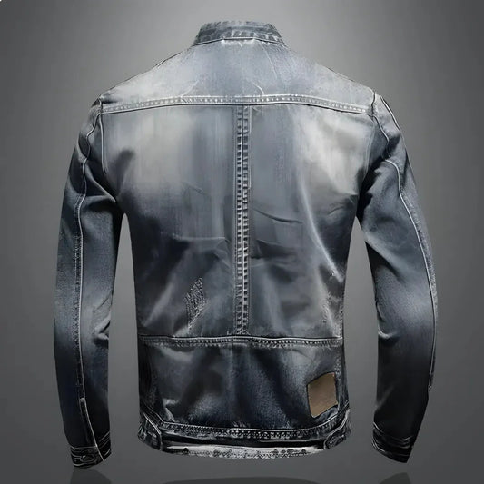 Verwaschene Denimjacke Vintage Look - IdealeKleiden