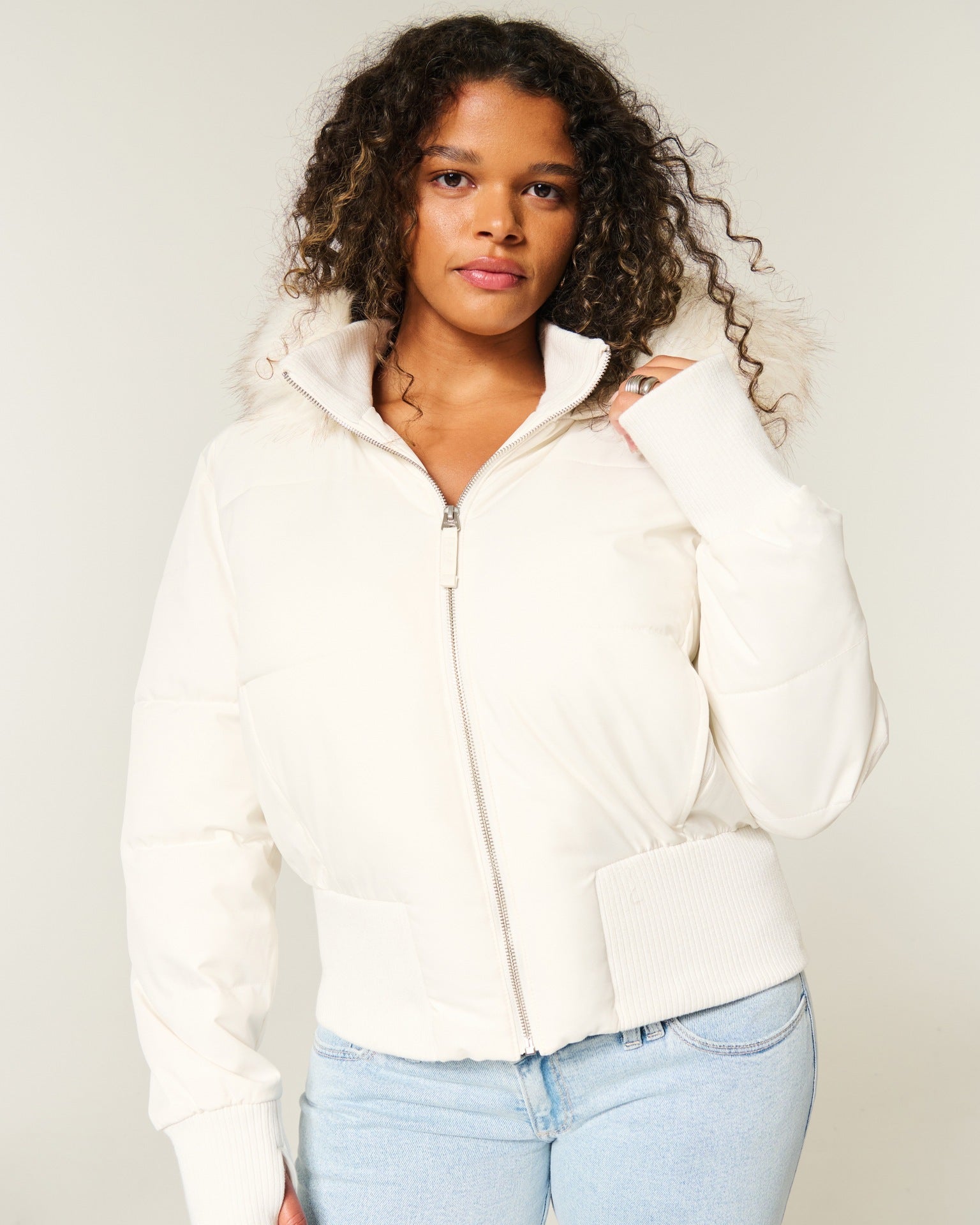 Elegante Damen Winterjacke Kapuze Warm - IdealeKleiden