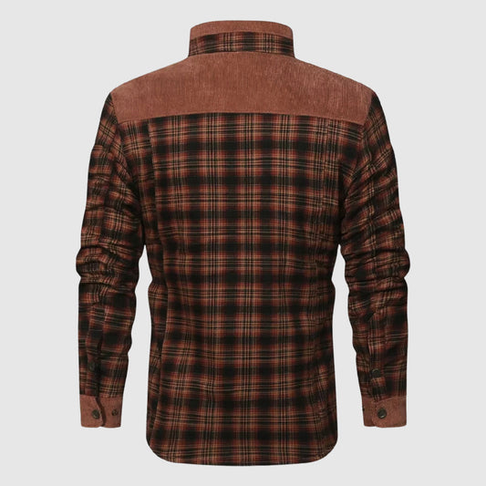 Karierte Sherpa Jacke Outdoor Warm - IdealeKleiden