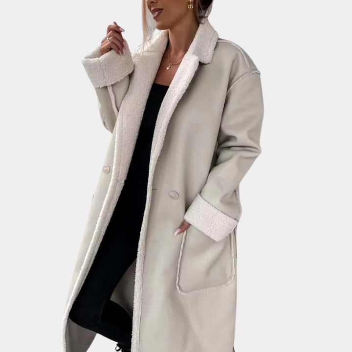 Eleganter Damenwintermantel Warm &amp; Stilvoll - IdealeKleiden