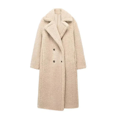 Teddiza - Damen Teddy Mantel Lang Modern Trendy - IdealeKleiden