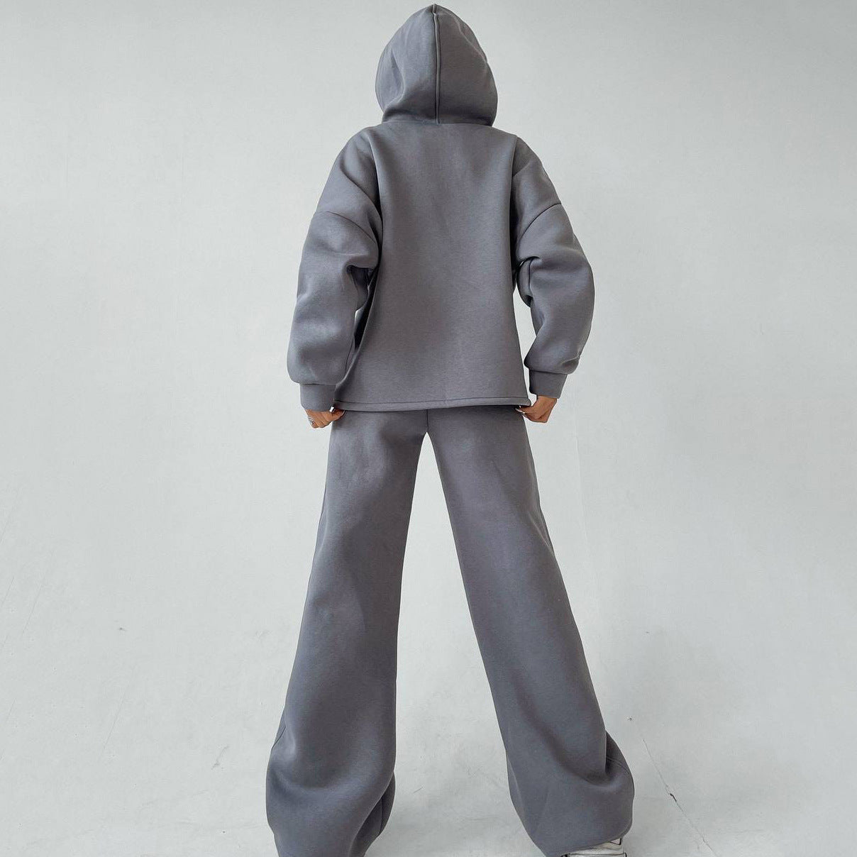 Damen Casual Oversized Hoodie Set mit weiten Hosen
