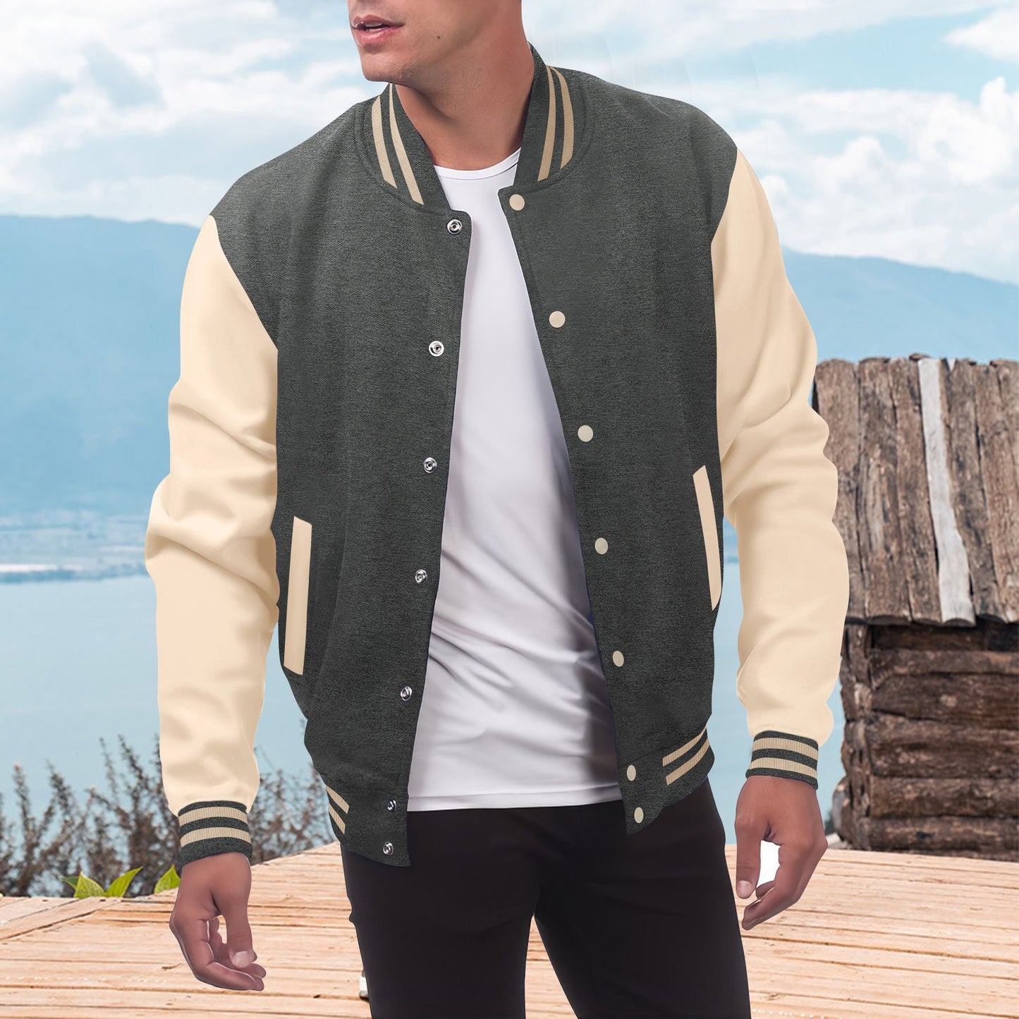 Herren Collegejacke Sportlich Stilvoll