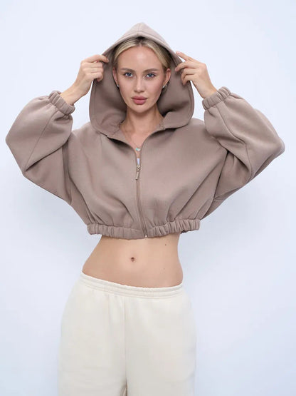 Damen Oversized Pullover Kapuze Groß Ärmel Mode