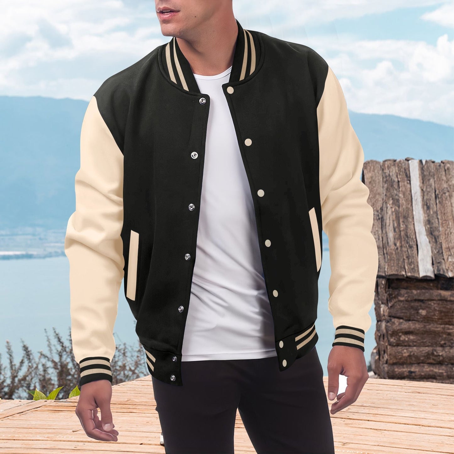 Herren Collegejacke Sportlich Stilvoll - IdealeKleiden