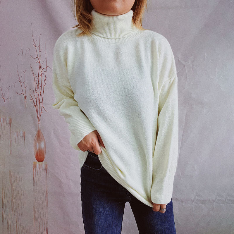 Einfacher Strickpullover Weich Bequem Alltagskleidung