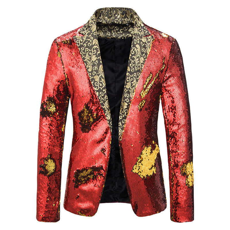 Herren Glamour Blazer mit Pailletten Effekt