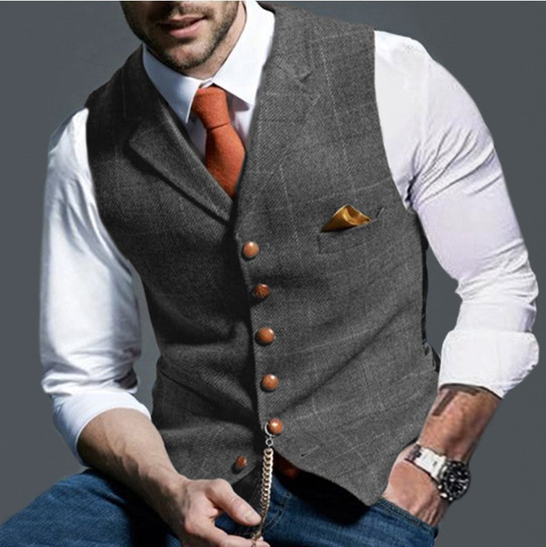 Herren Weste Elegant Slim Fit Stilvoll
