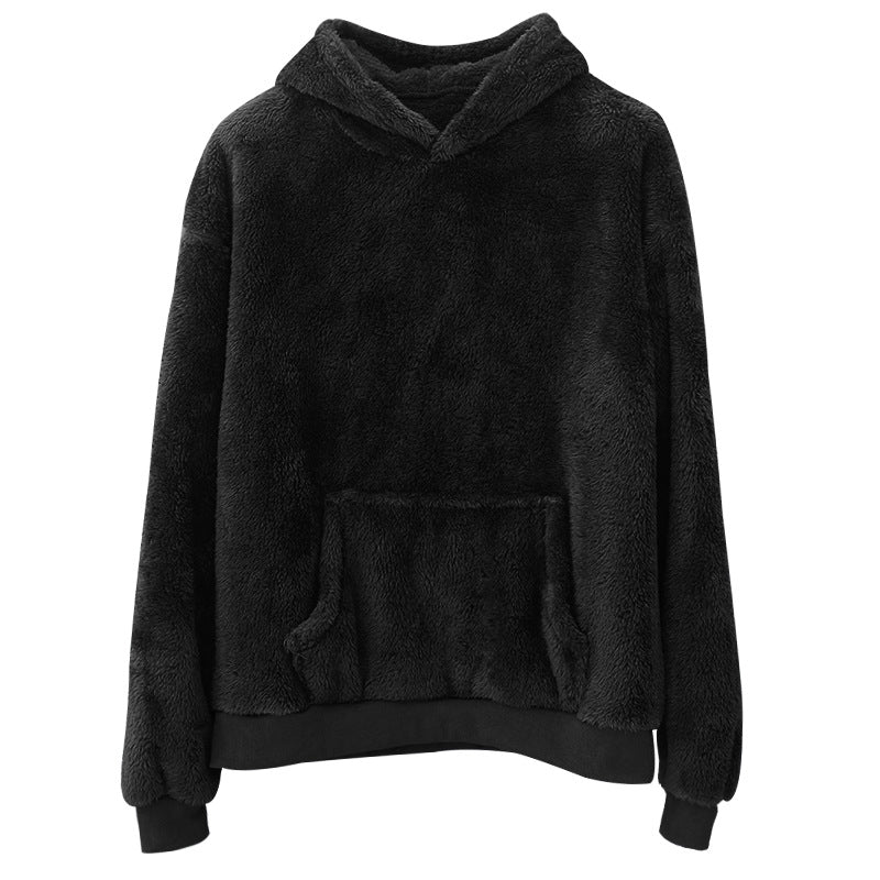 Weicher Damen Pullover Fleece Kapuze