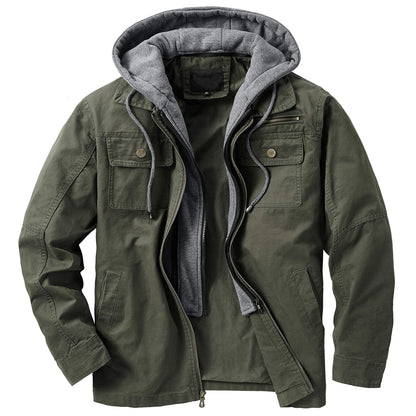 Herren Übergangsjacke Funktionell mit Kapuze und Taschen