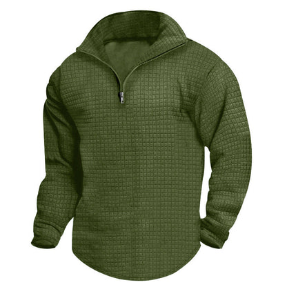 Herren Wärme Pullover Strukturiert Kragen