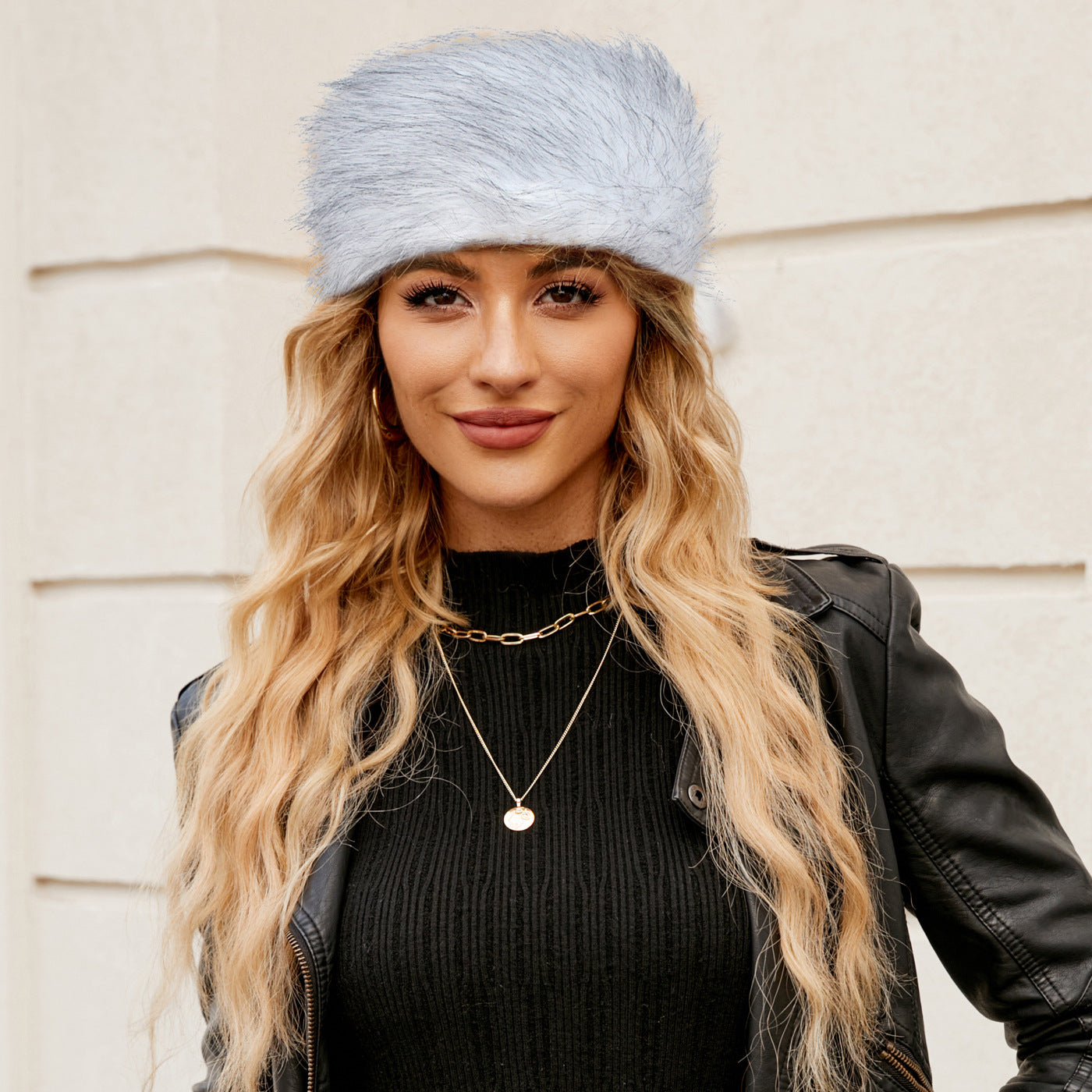 Damen Fleece Mütze Weich Moderne Damenmode