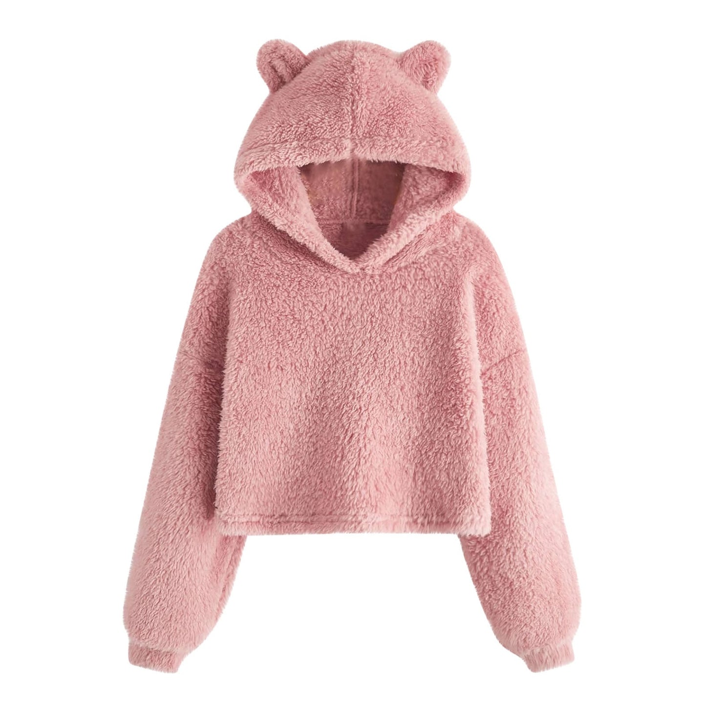 Weiche Damen-Hoodie mit Bärenohren Kuschel-Sweatshirt