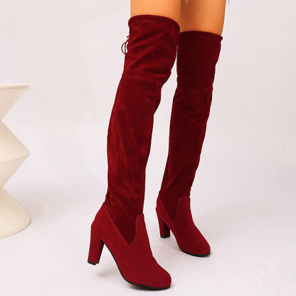 Damen Overknee Stiefel Elegant Hochhackig