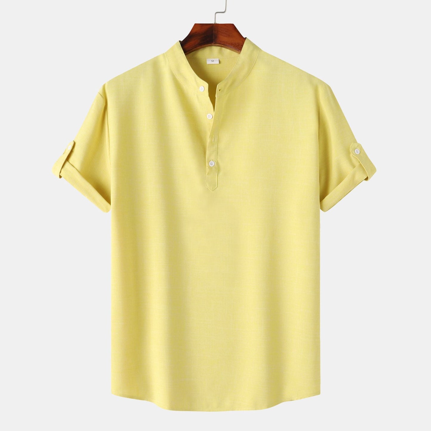 Herren Kurzarmhemd Modern Henley Style