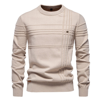 Herren Strickpullover Modern Struktur Design Komfort Passform