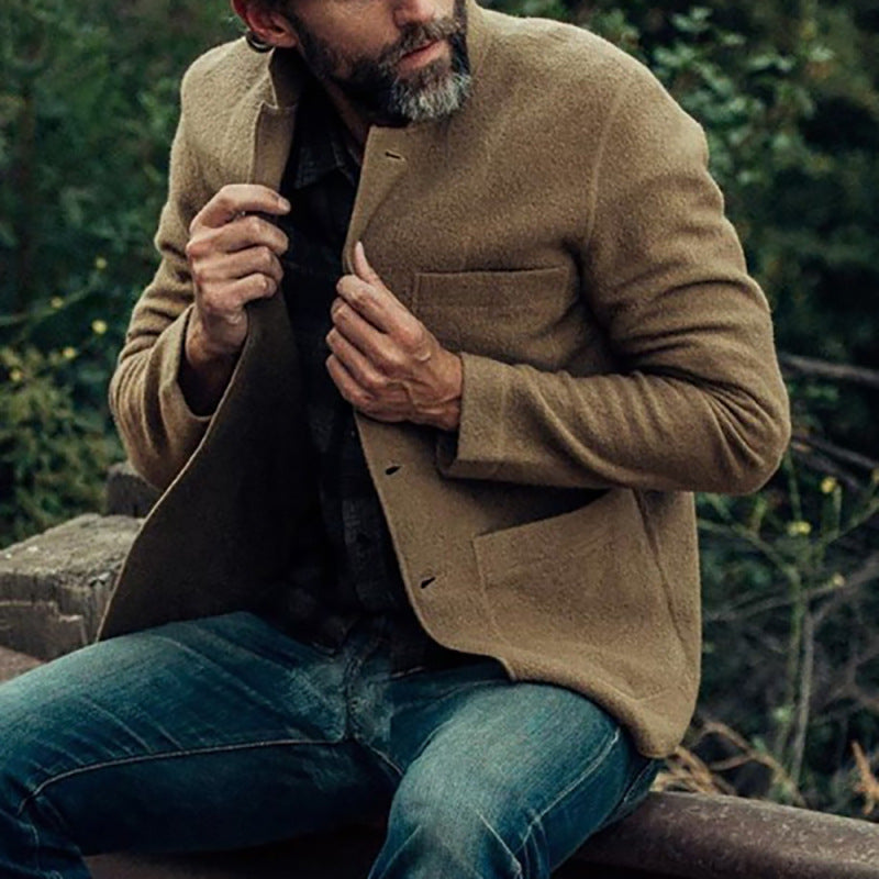 Herren Cardigan Bequem Stilvoll mit Taschen