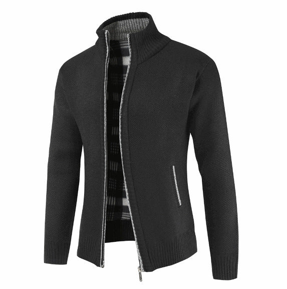Herren Strickjacke Klassisch Warm mit Taschen