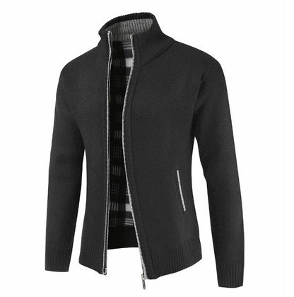 Herren Strickjacke Klassisch Warm mit Taschen