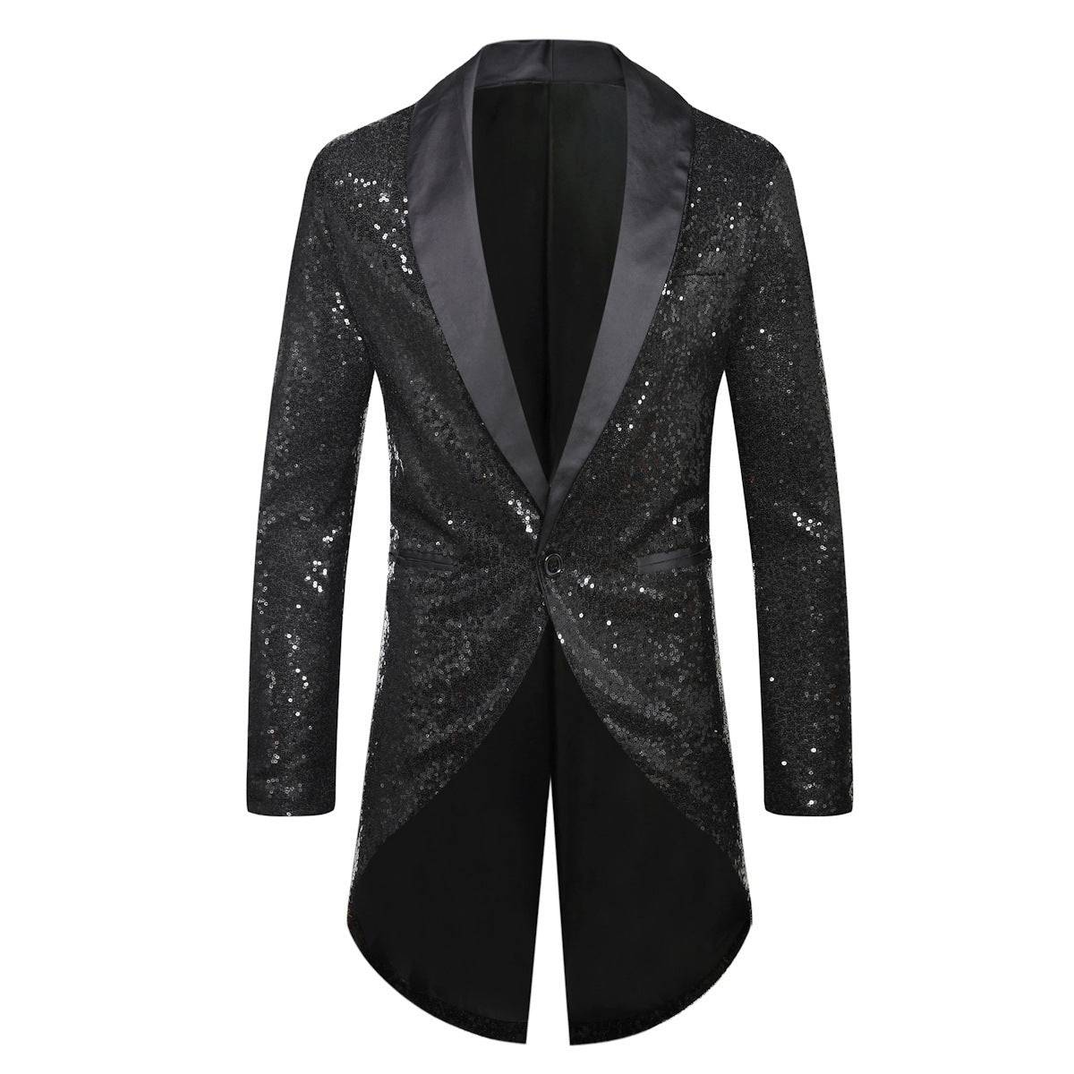 Herren Anzugblazer Glitzer Effekt Elegant Schalkragen