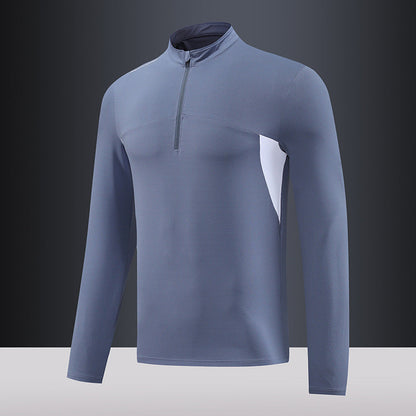 Herren Thermoshirt Funktionsshirt Stehkragen Reißverschluss