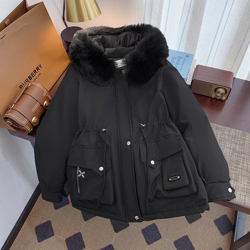 Damen Winterjacke Warm Praktisch Mit Taschen