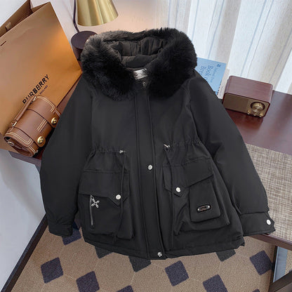 Damen Winterjacke Warm Praktisch Mit Taschen