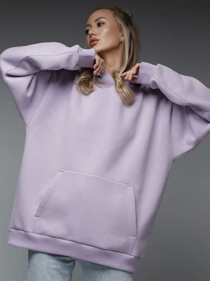 Großer Damen Hoodie Kuschelig Weich Mit Kängurutasche