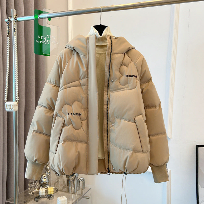 Damen Kurzjacke Daunen Kapuze Winterjacke Praktisch